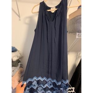 Anthropologie Navy Party Dress! Super cute bottom